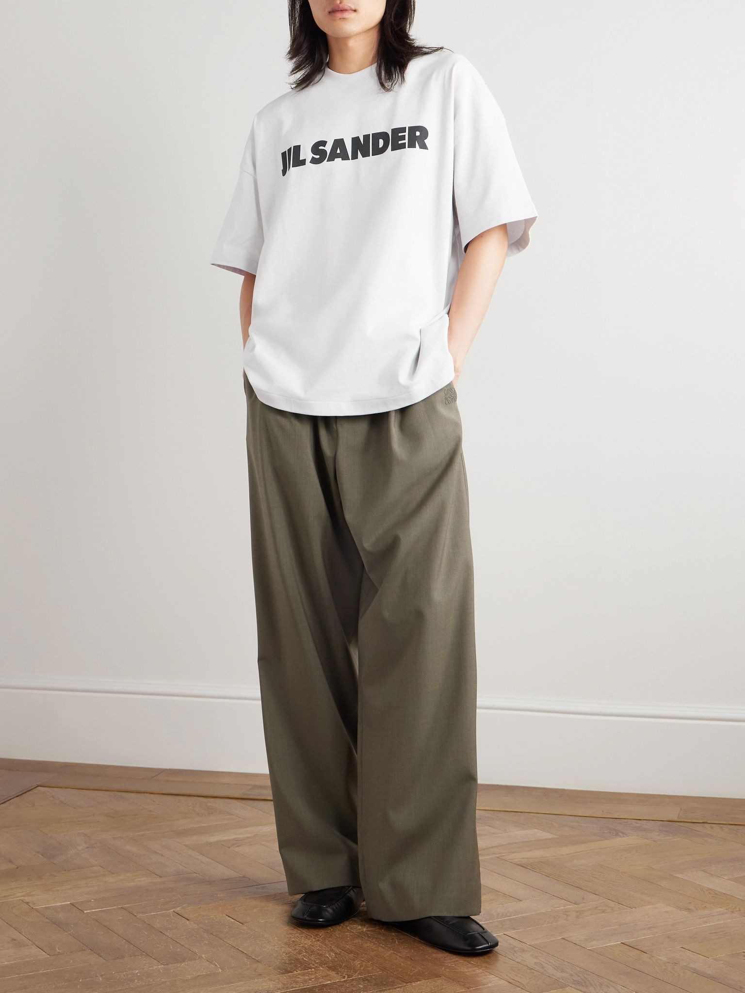 Logo-Print Cotton-Jersey T-Shirt Gray - 2