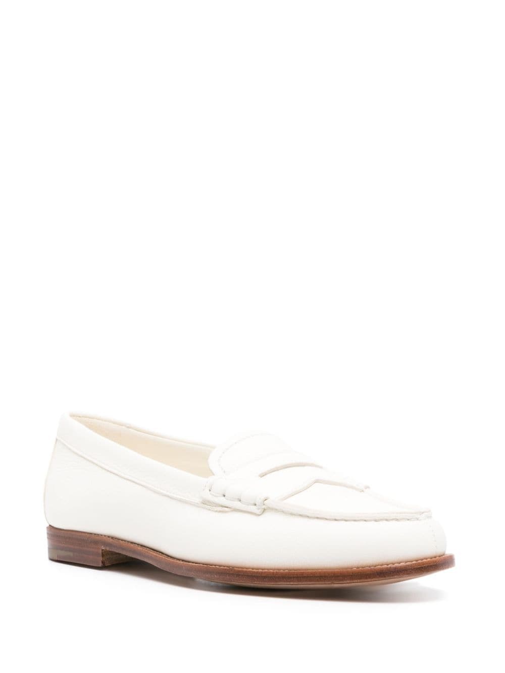 slip-on leather loafers - 2