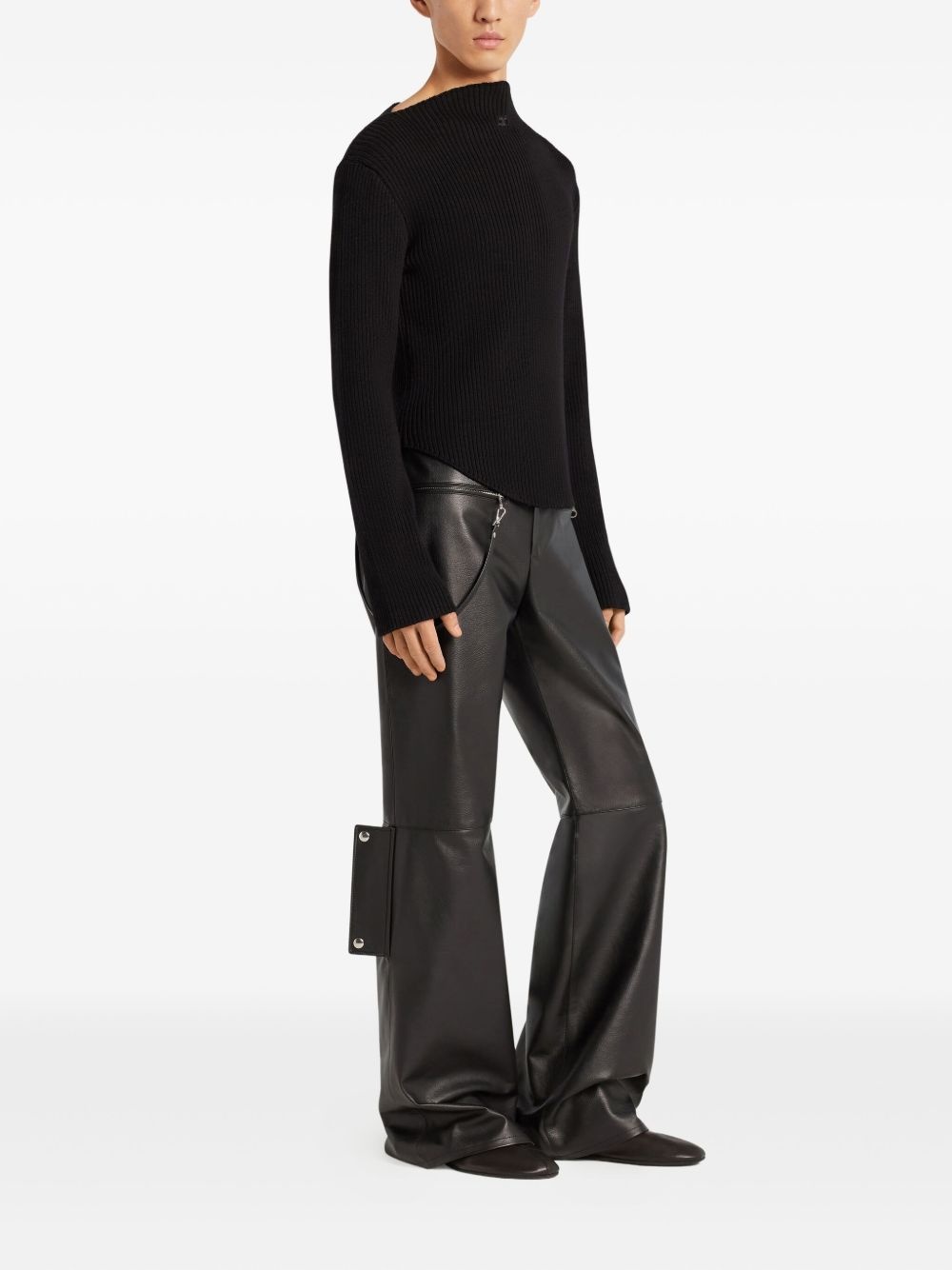 slash-neck sweater - 4