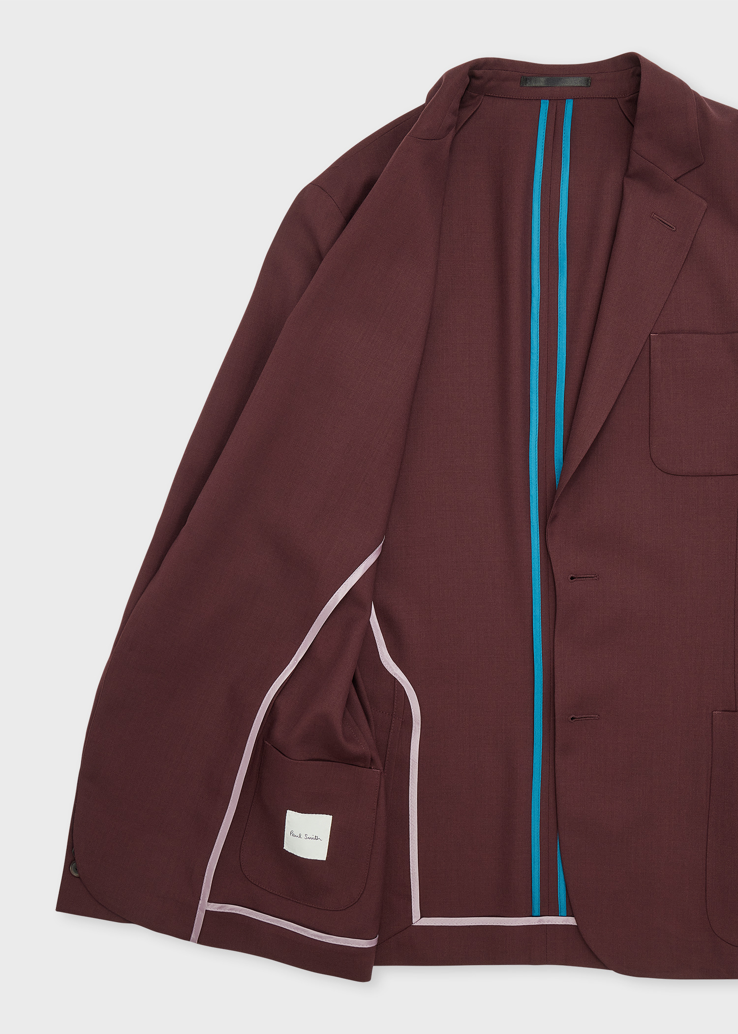 A Suit To Travel In - Burgundy Wool Unlined Blazer - 4