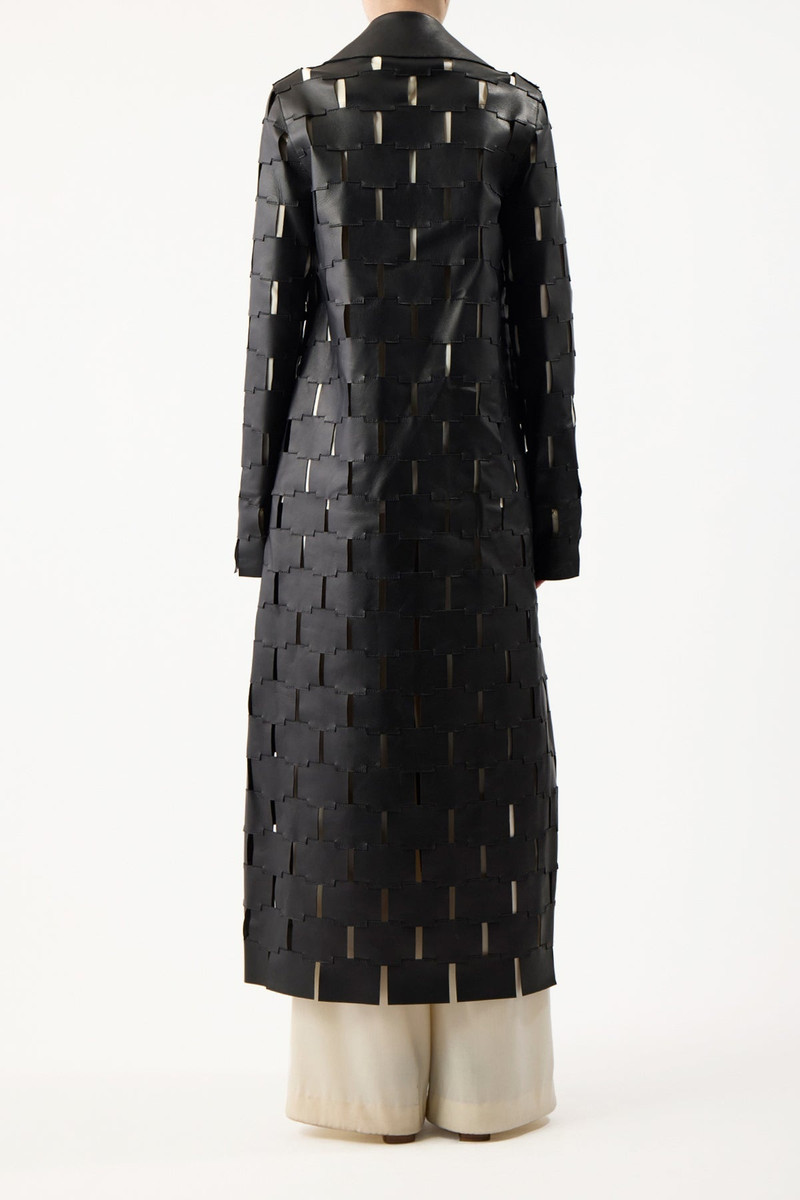 Nesbitt Coat in Black Leather 5