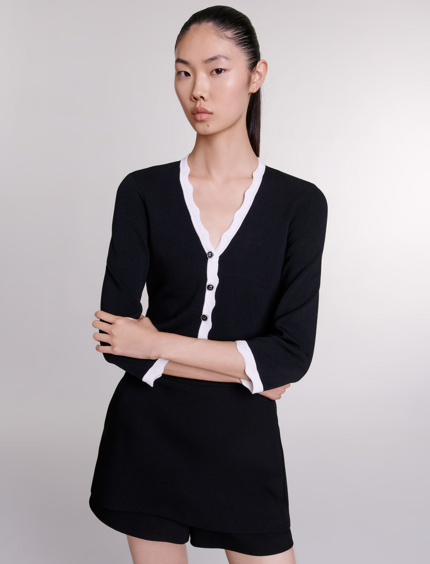 Two-tone cardigan - 6