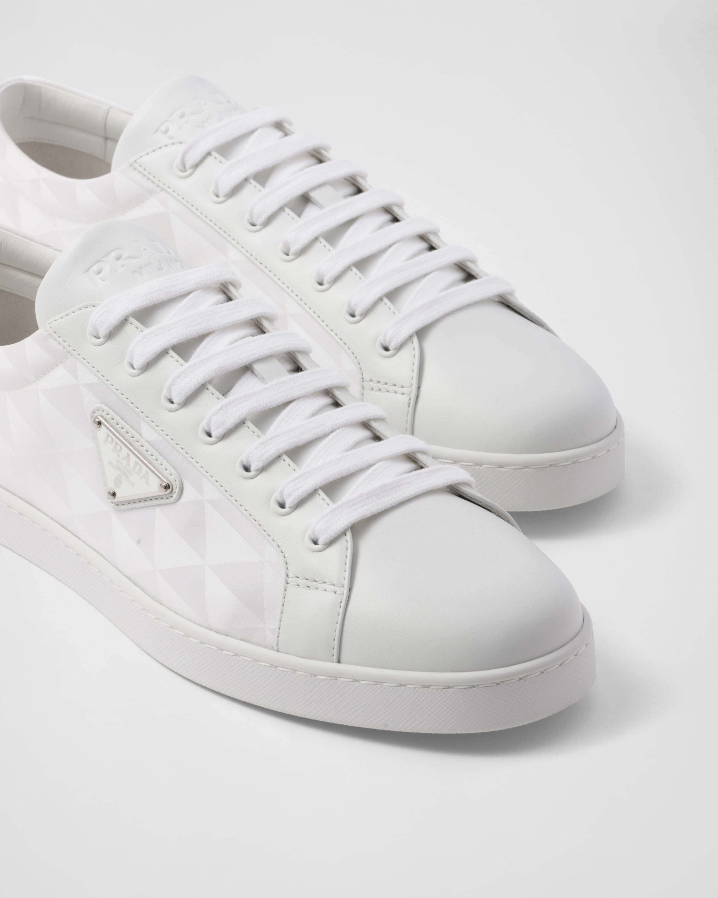 Leather and Re-Nylon sneakers - 6