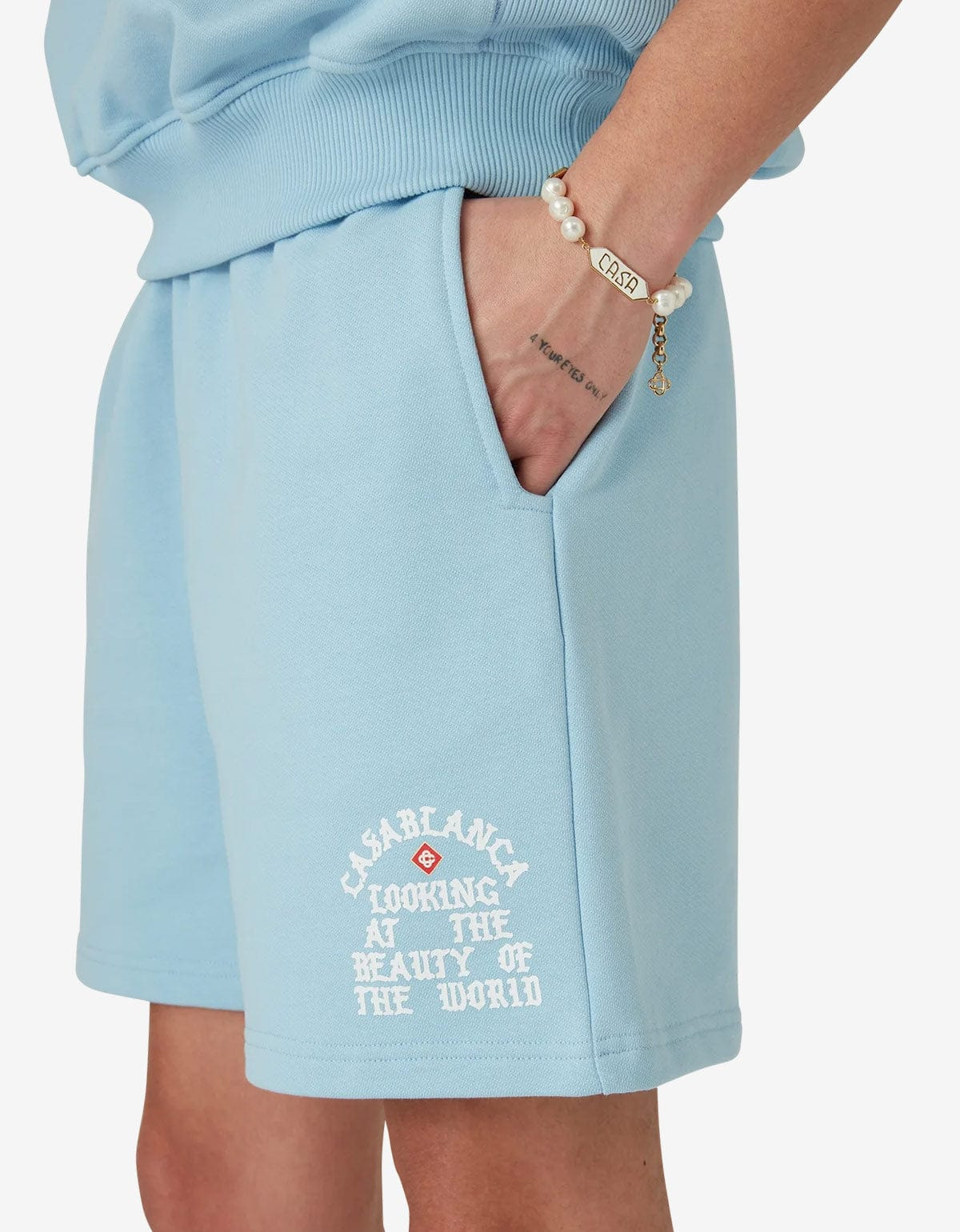 Casablanca Blue Beauty of the World Sweat Shorts - 2