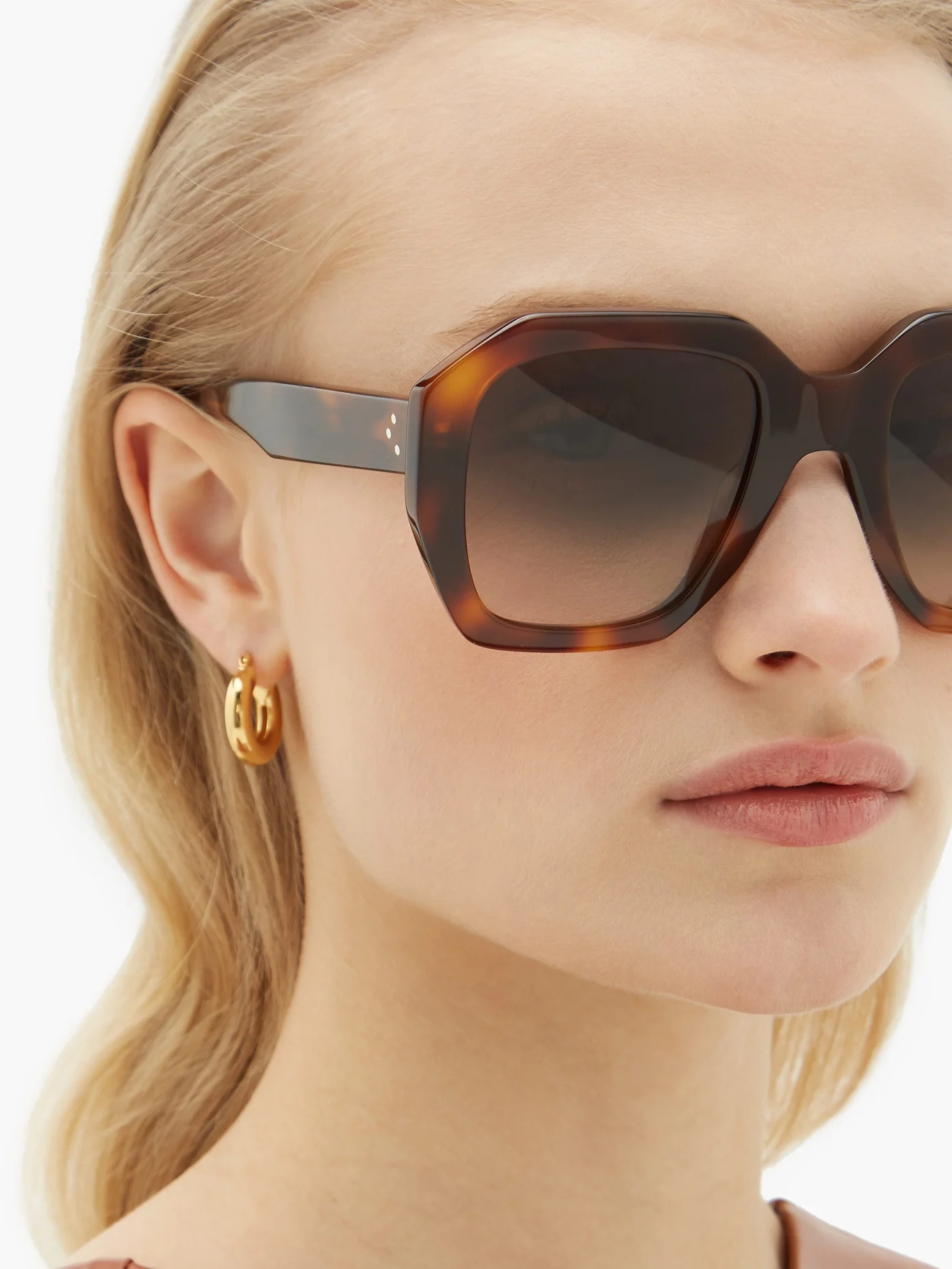 Oversized round tortoiseshell-acetate sunglasses - 2