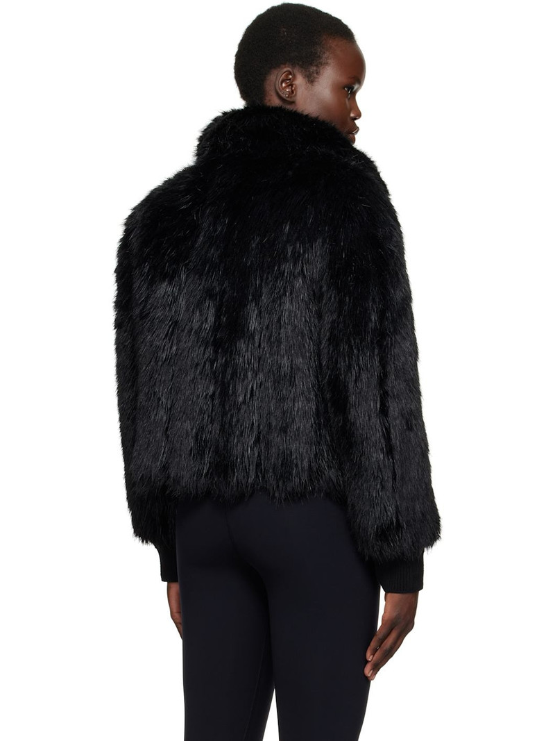 Black Shrunk Faux-Fur Jacket 3