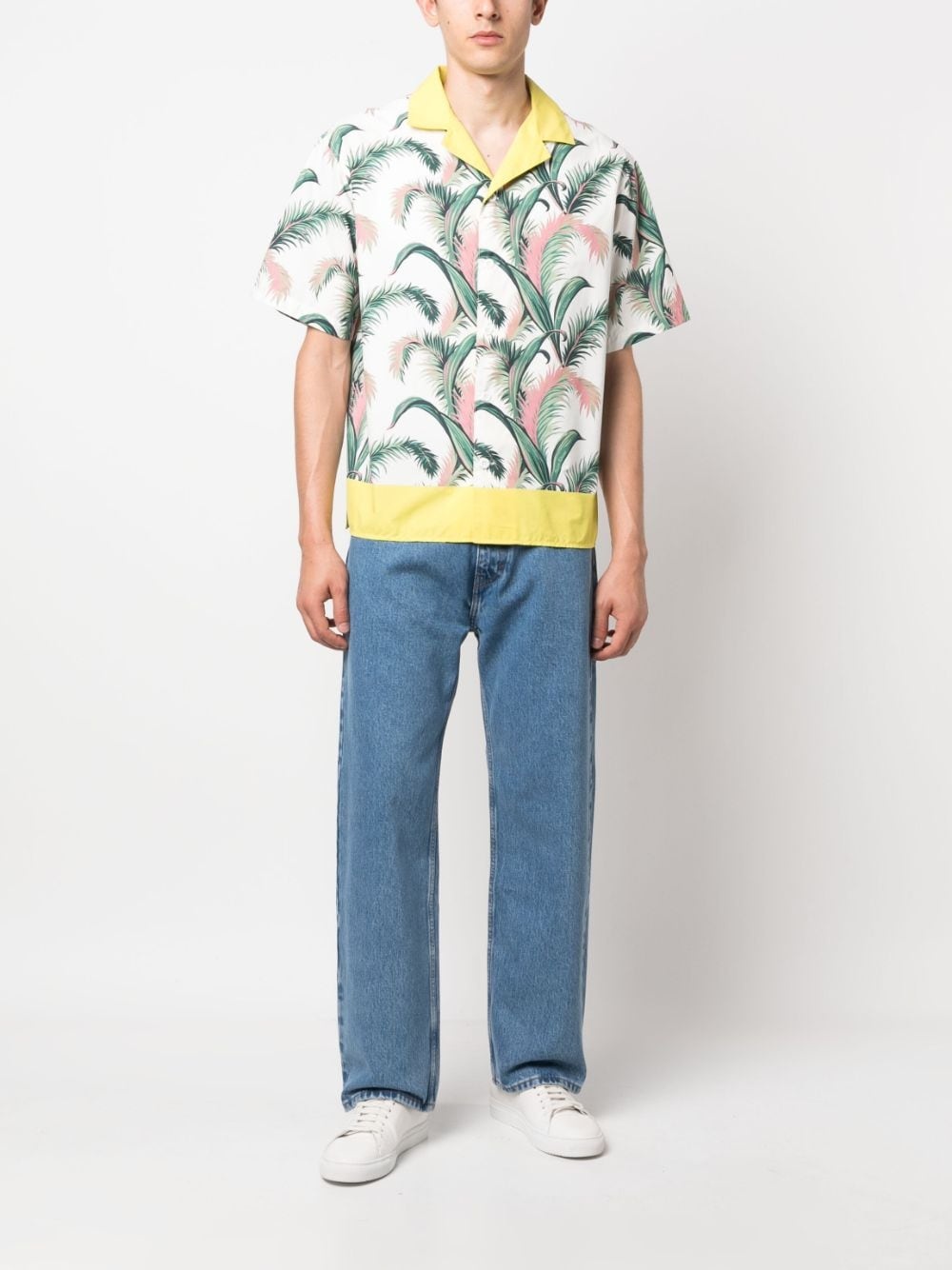 botanical-print short-sleeve shirt - 2