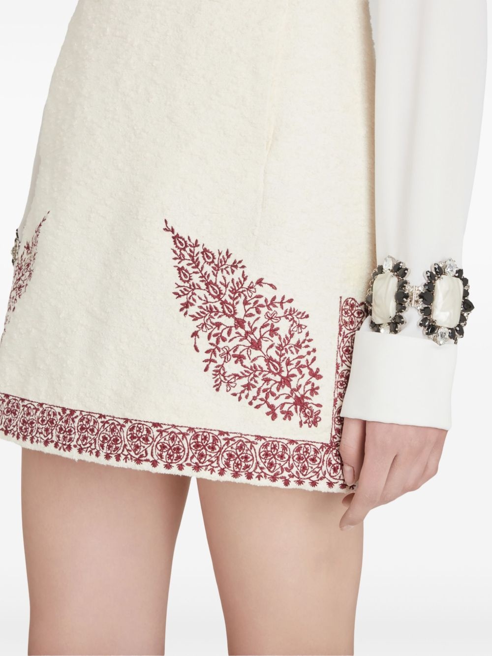 paisley mini dress - 7