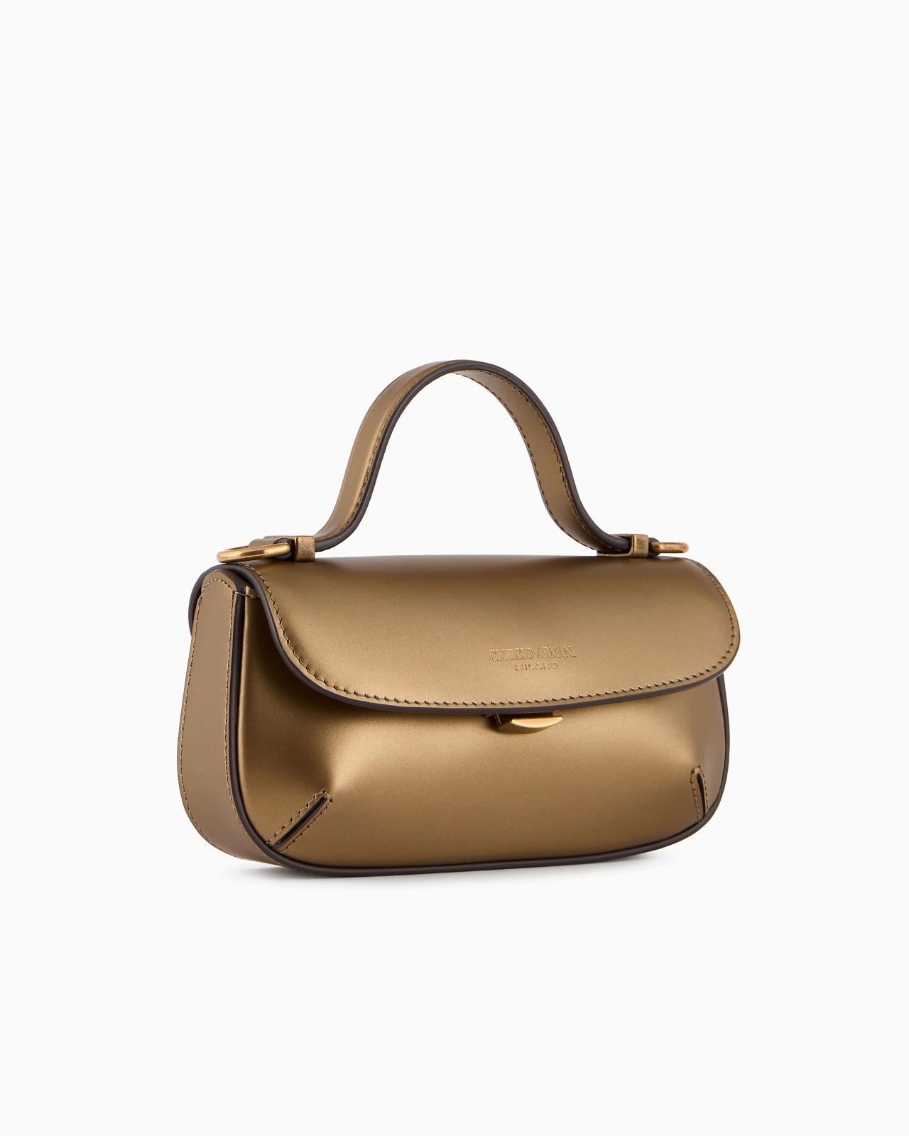 MINI LA PRIMA LAMÉ LEATHER HANDBAG - 2