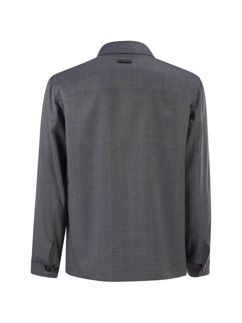 PESERICO patch-pocket shirt jacket outlook