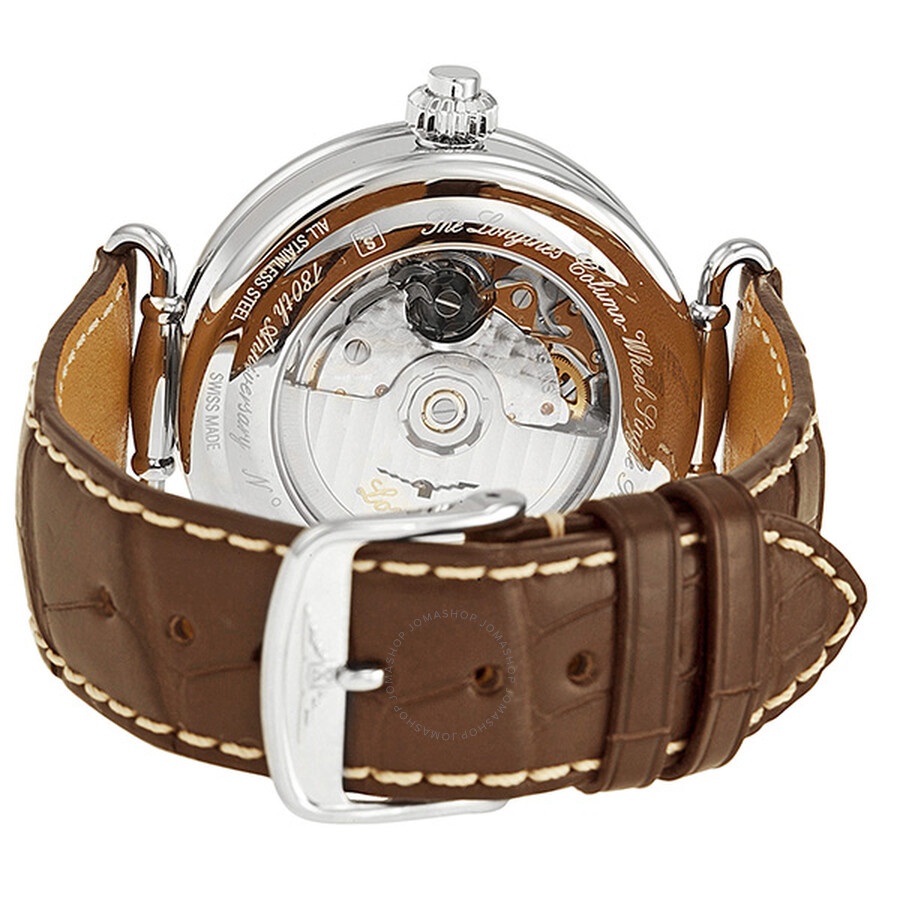 Longines Heritage White Dial Brown Leather Men's Watch L27764213 - 3