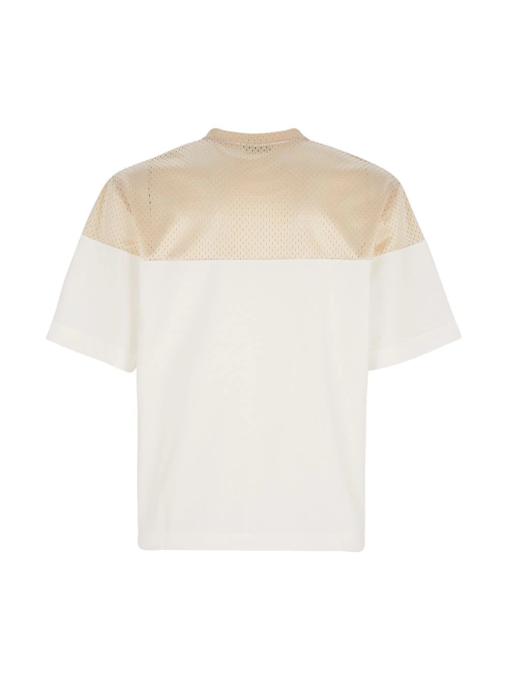 logo-embroidered mesh T-shirt - 2