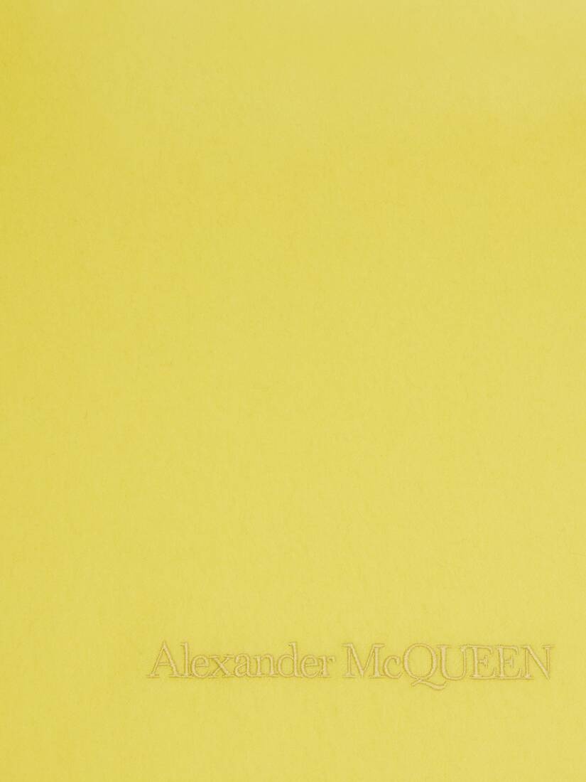 Women's Embroidered Stole in Lemon - 3