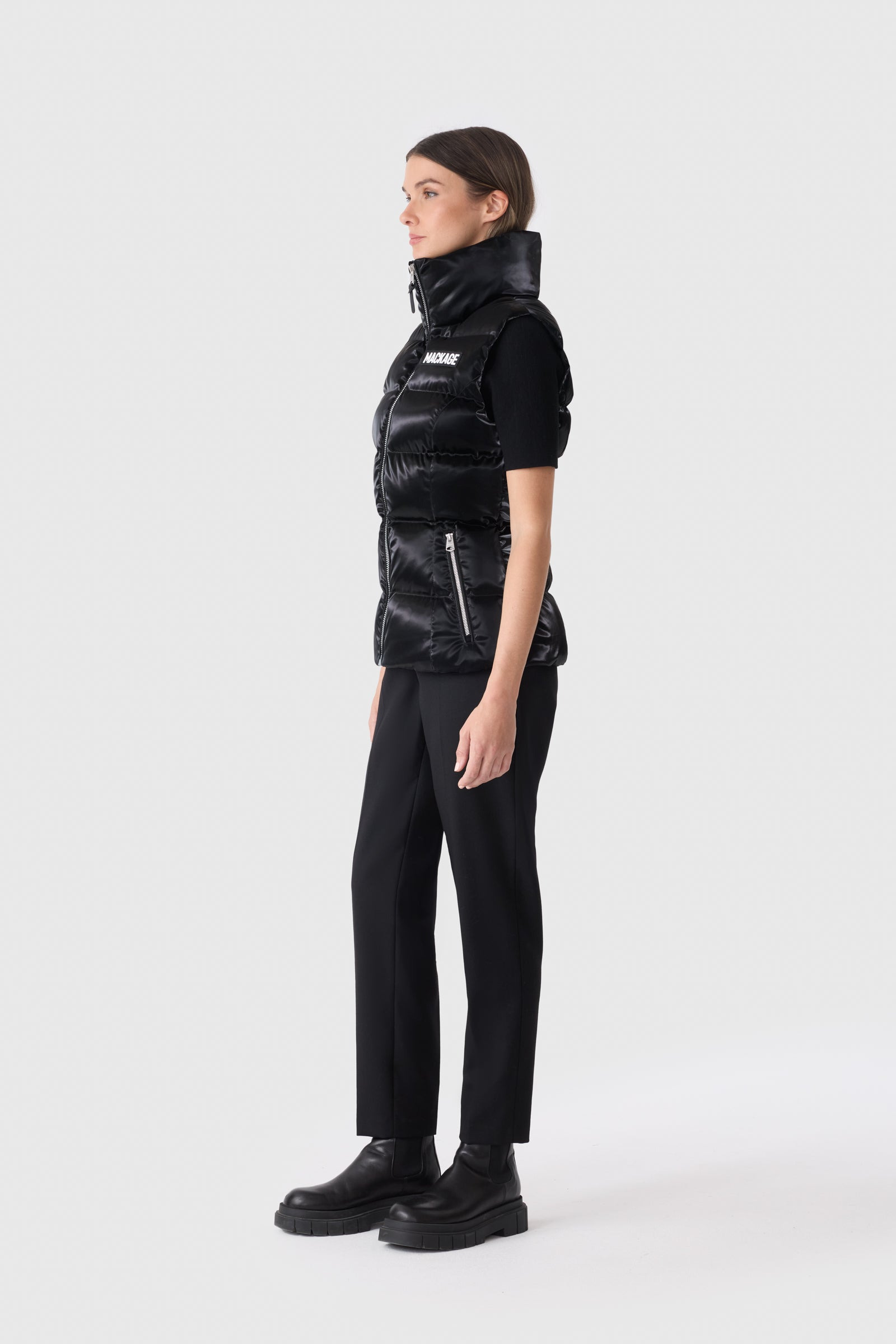 CHAYA-GLO High-Gloss Shell Down Vest - 3