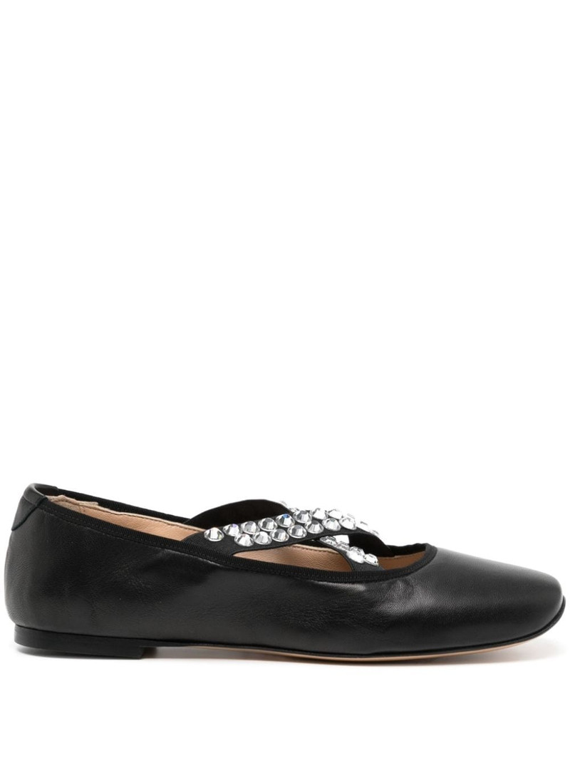 crystal-embellished ballerina shoes 1
