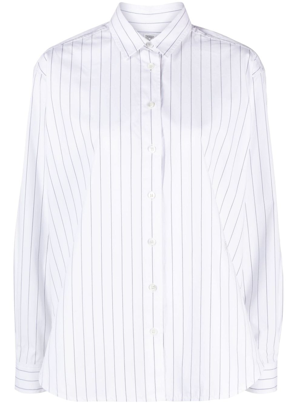 Capri logo-embroidery striped shirt - 1