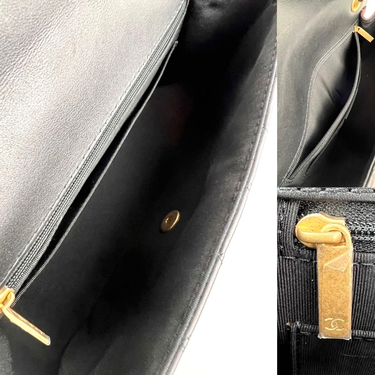 Chanel Calfskin Quilted Strap into Flap Black Burgundy Shoulder Bag - 3
