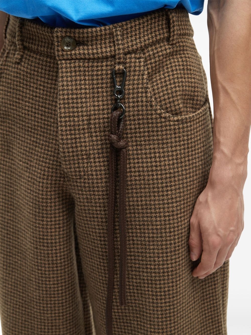 check-pattern trousers - 5