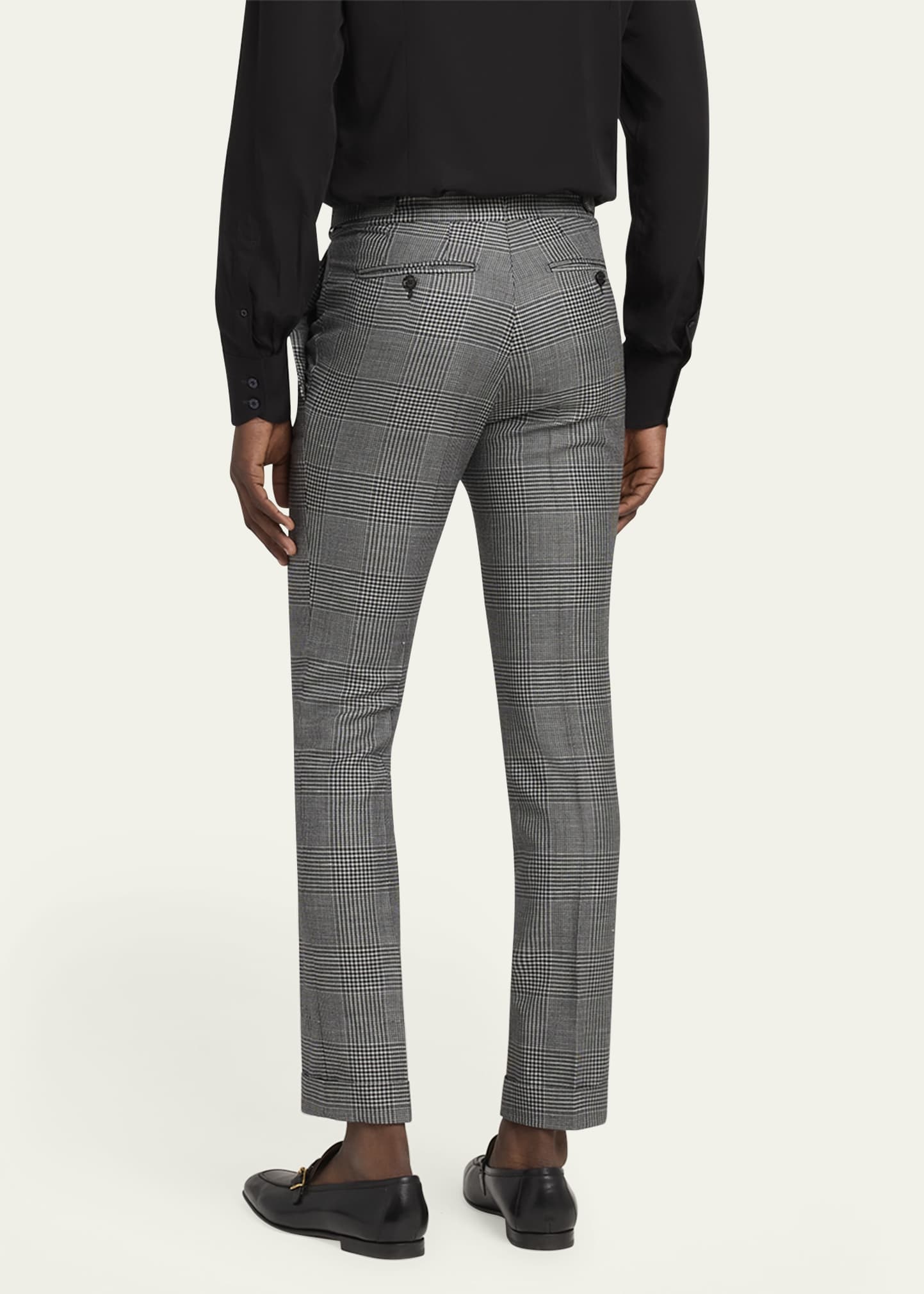 Men's Dyllan Wool Check Trousers - 3