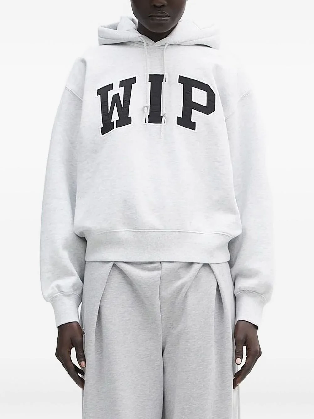 WIP logo-appliqué hoodie - 1
