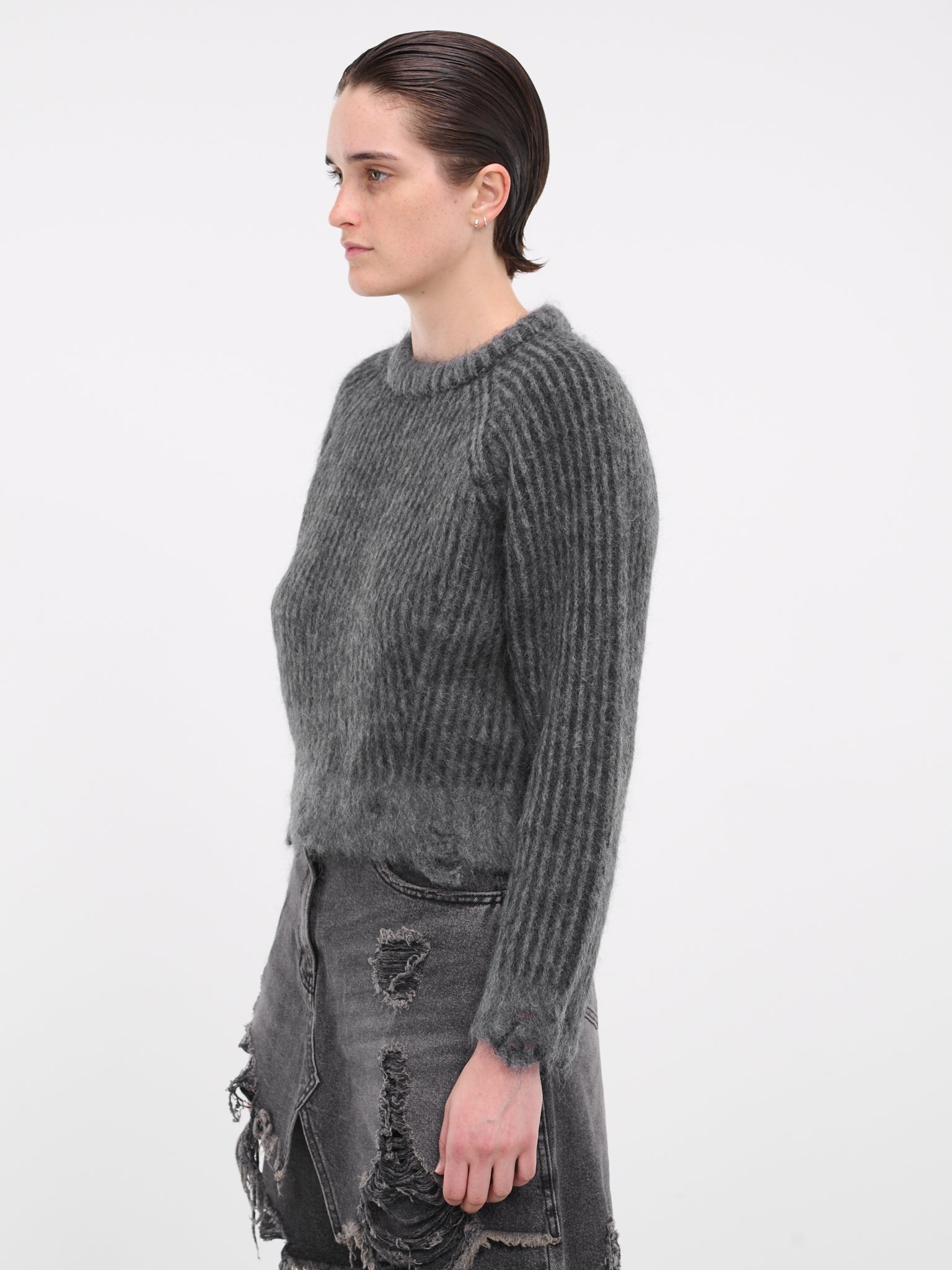 Distressed Knit Sweater - 2