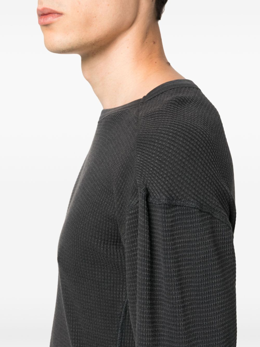 washed textured-finish jumper - 5