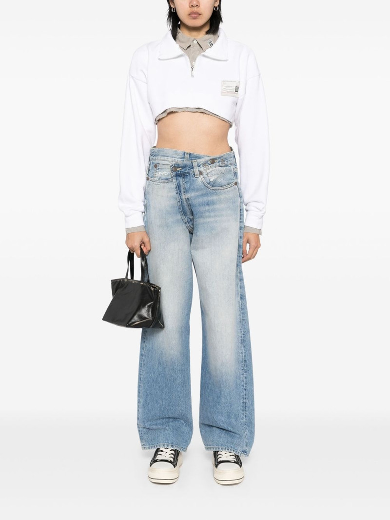 Maison MIHARAYASUHIRO shirt-layered cropped sweatshirt outlook