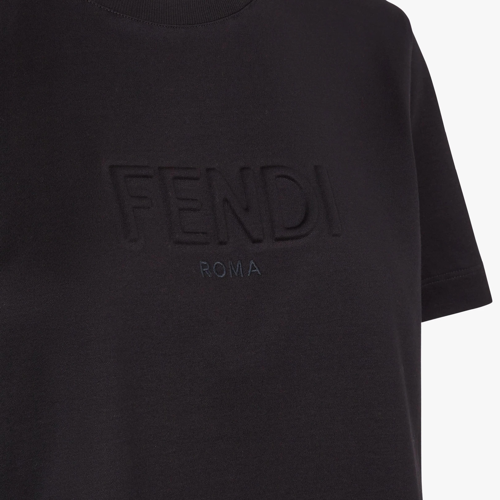 Black cotton T-shirt - 3