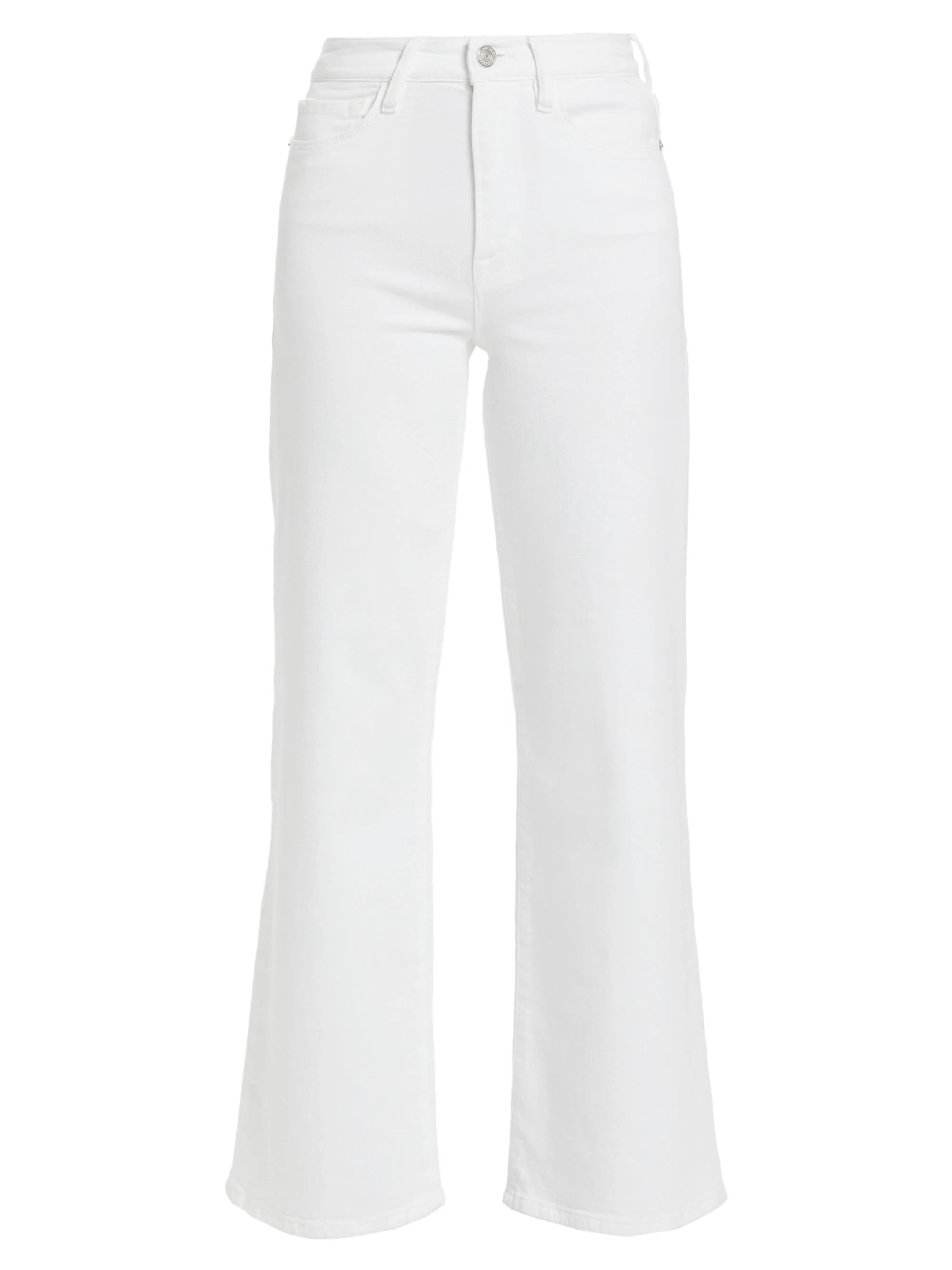 Women's Le Slim Palazzo Mid-Rise Stretch Flare Jeans - White - 1