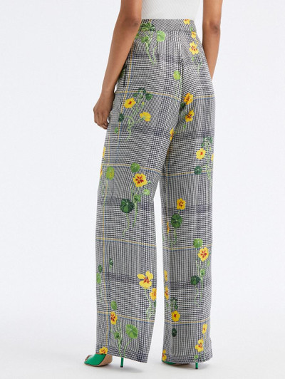 Oscar de la Renta WIDE LEG NASTURTIUM PLAID SILK TWILL PANTS outlook