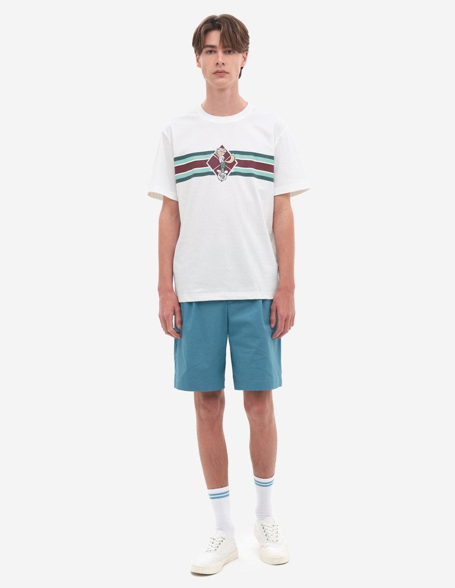 Men Swing Fox Stripe Print T-Shirt - 2