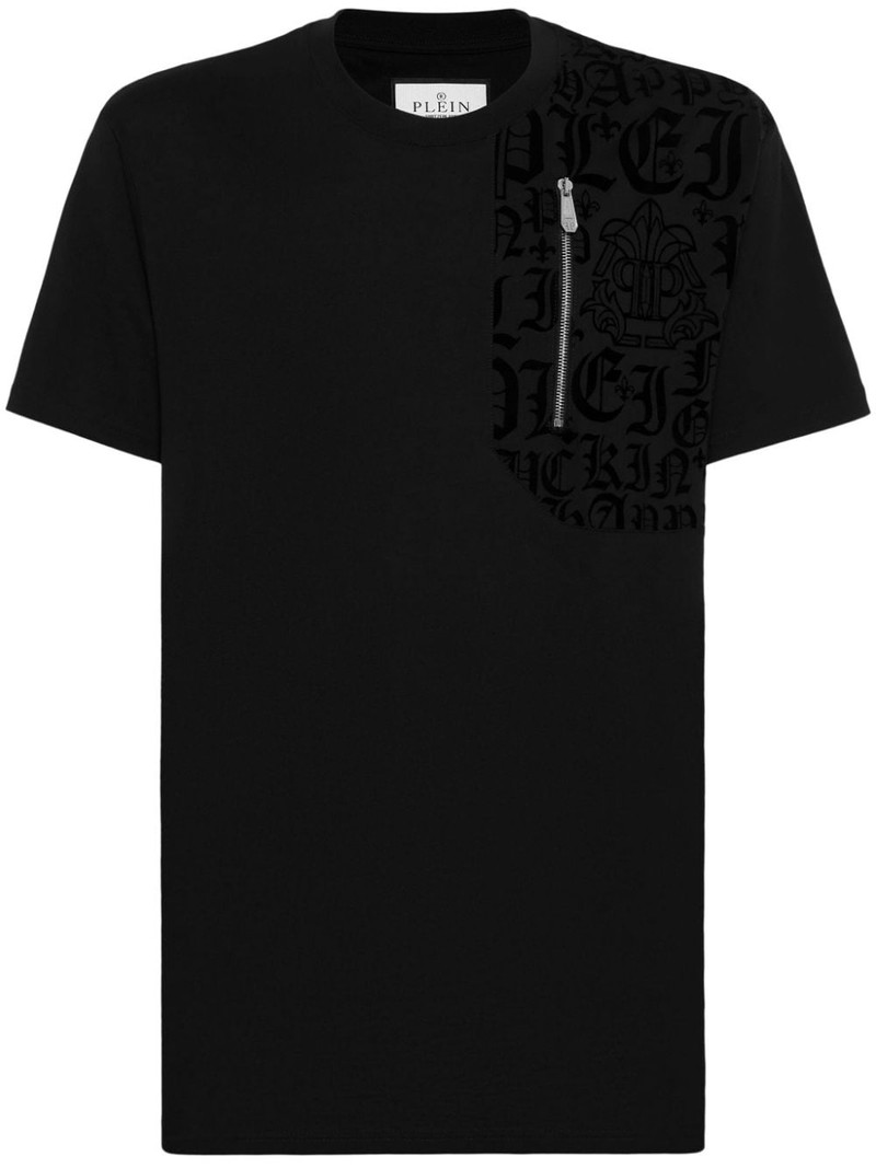 logo-panel zip-detail T-shirt 1