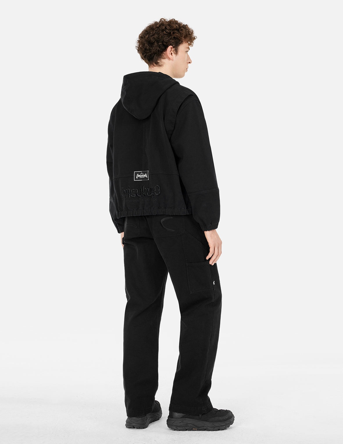 Logo Embroidery Boxy Hooded Jacket - 3