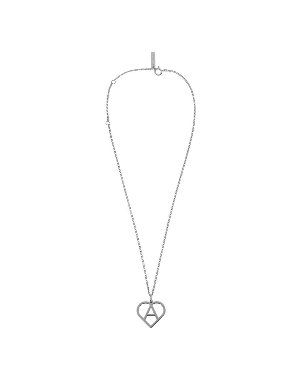 "A" HEART CHARM NECKLACE - 2
