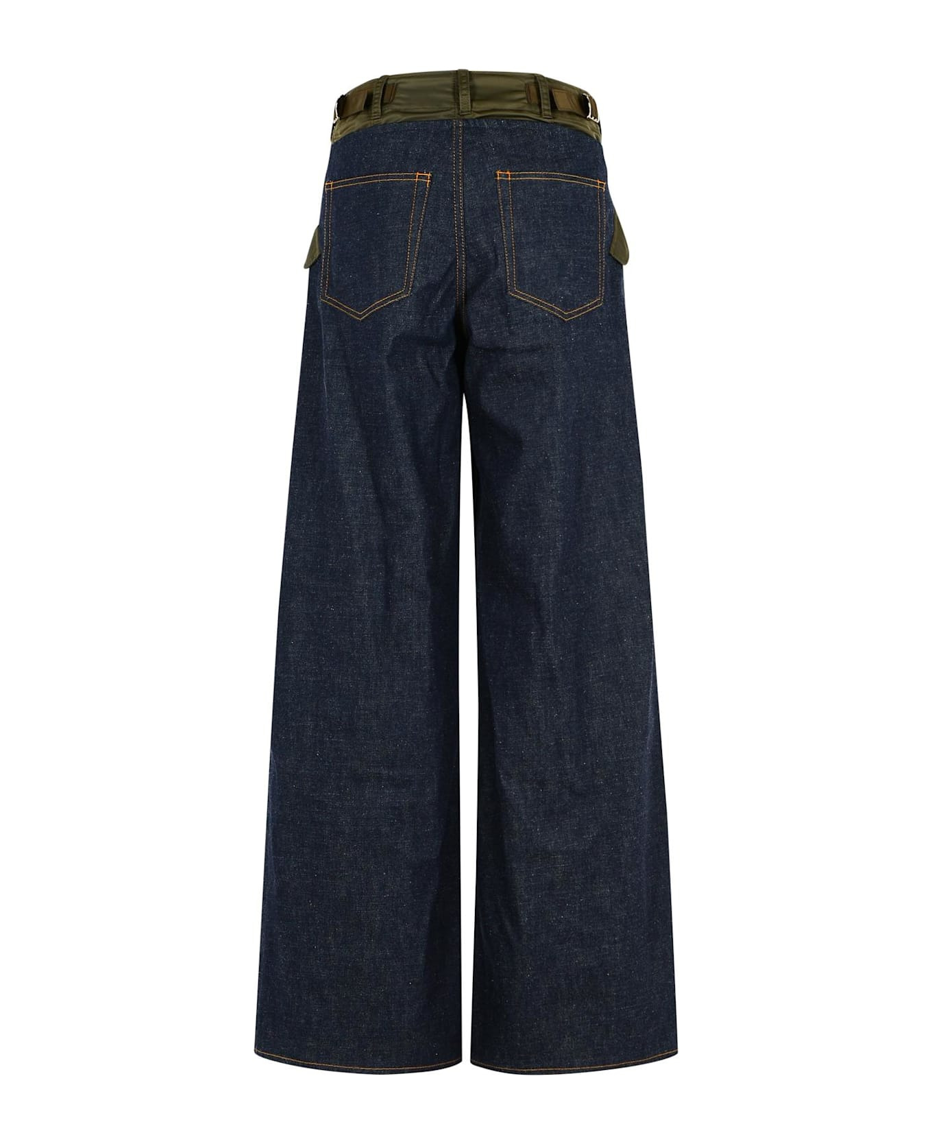 Blue Cotton Jeans - 3