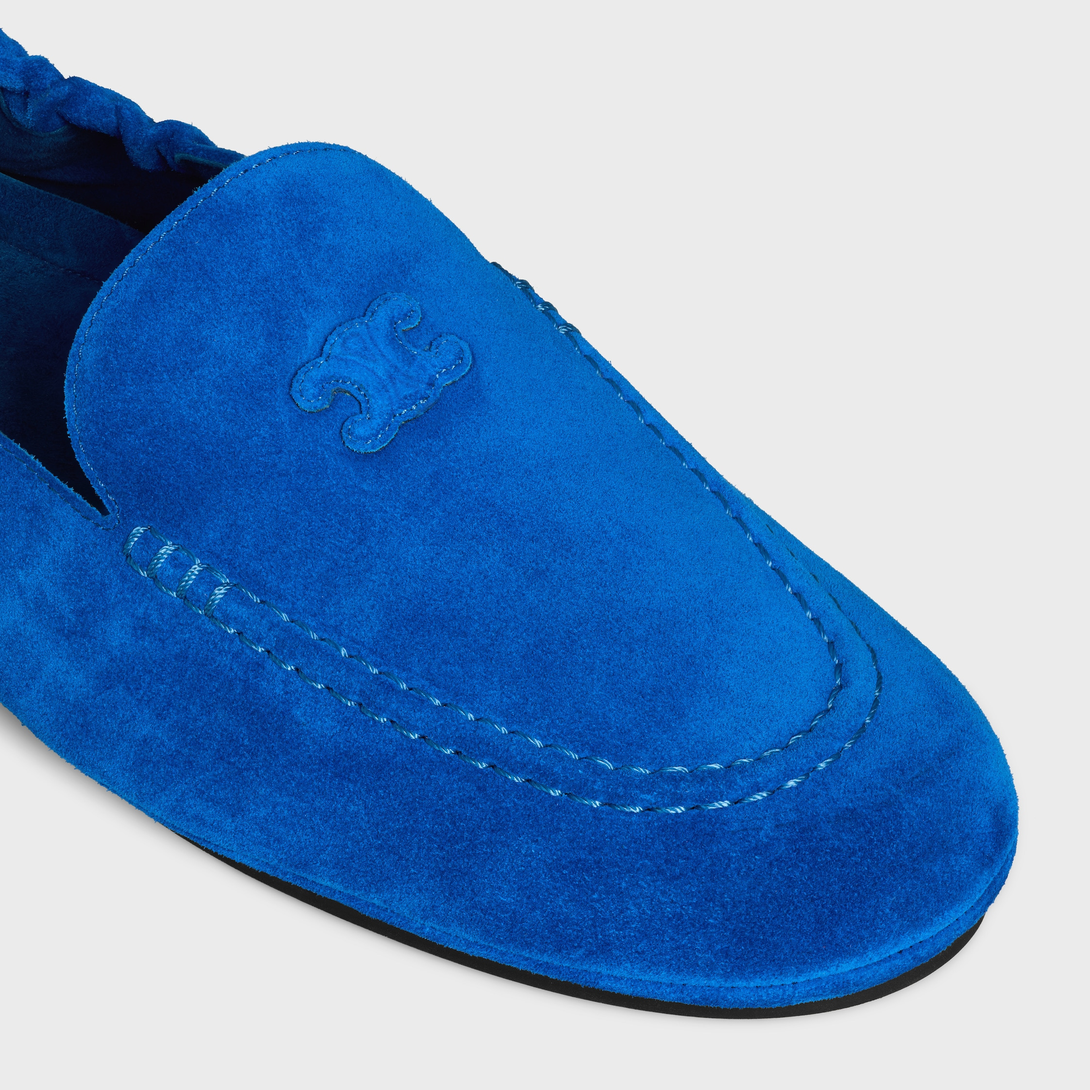CELINE ADAM LOAFER WITH TRIOMPHE IN SUEDE CALFSKIN - 4