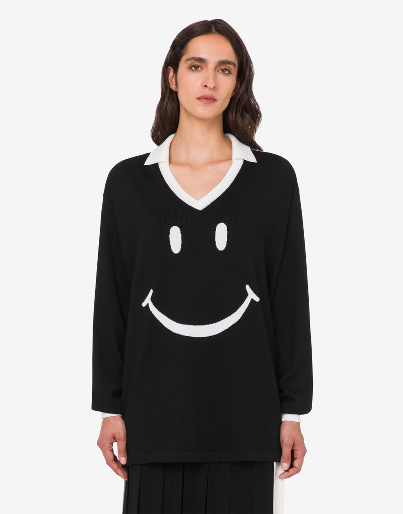 Moschino SMILEY® EXTRA-FINE MERINO WOOL SWEATER outlook