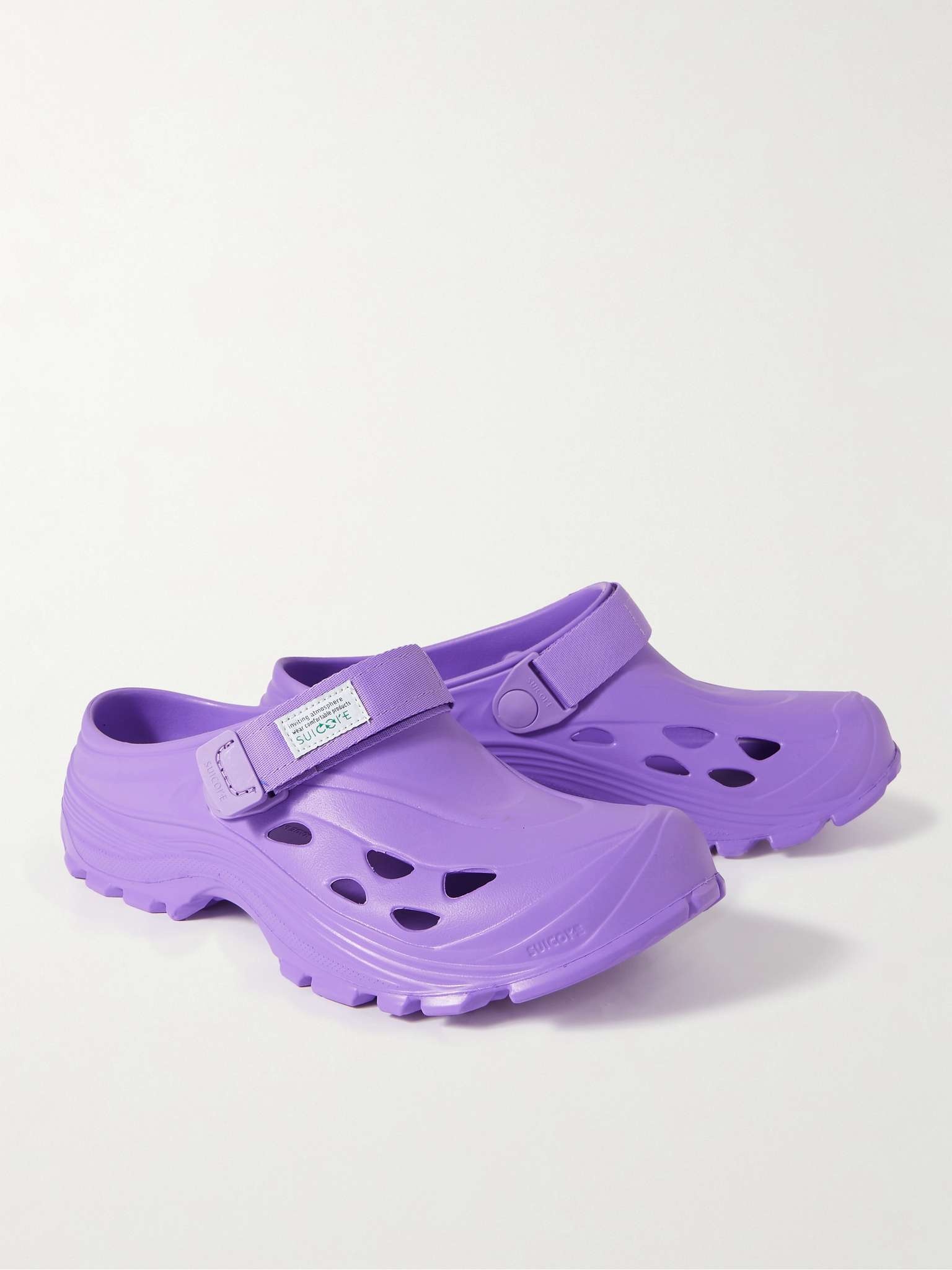 Mok Injection Webbing-Trimmed EVA Rubber Mules - 4