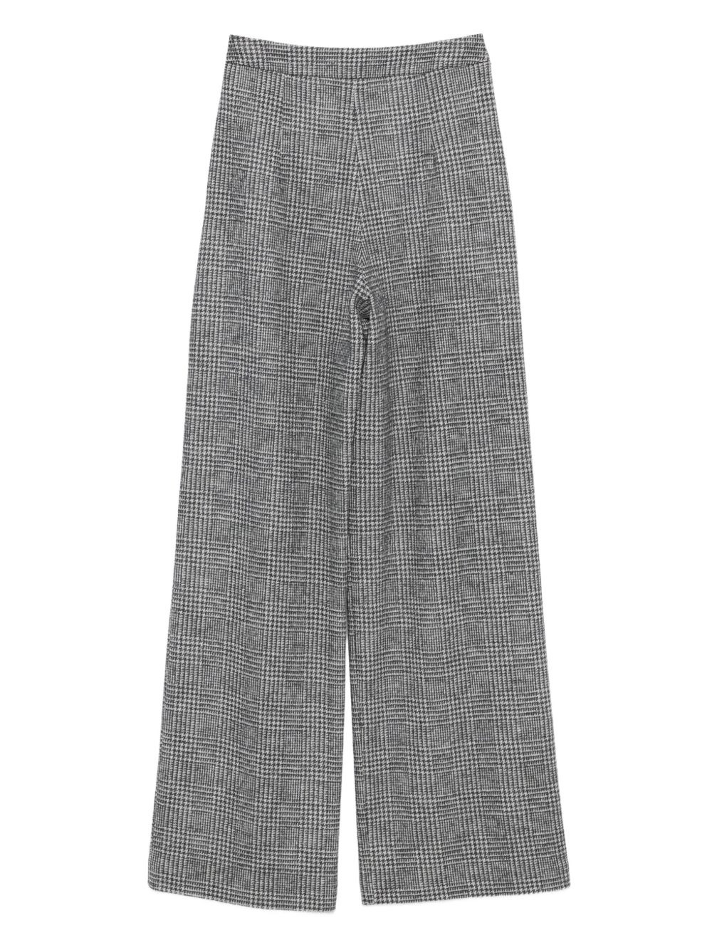 pleated check-pattern trousers - 2