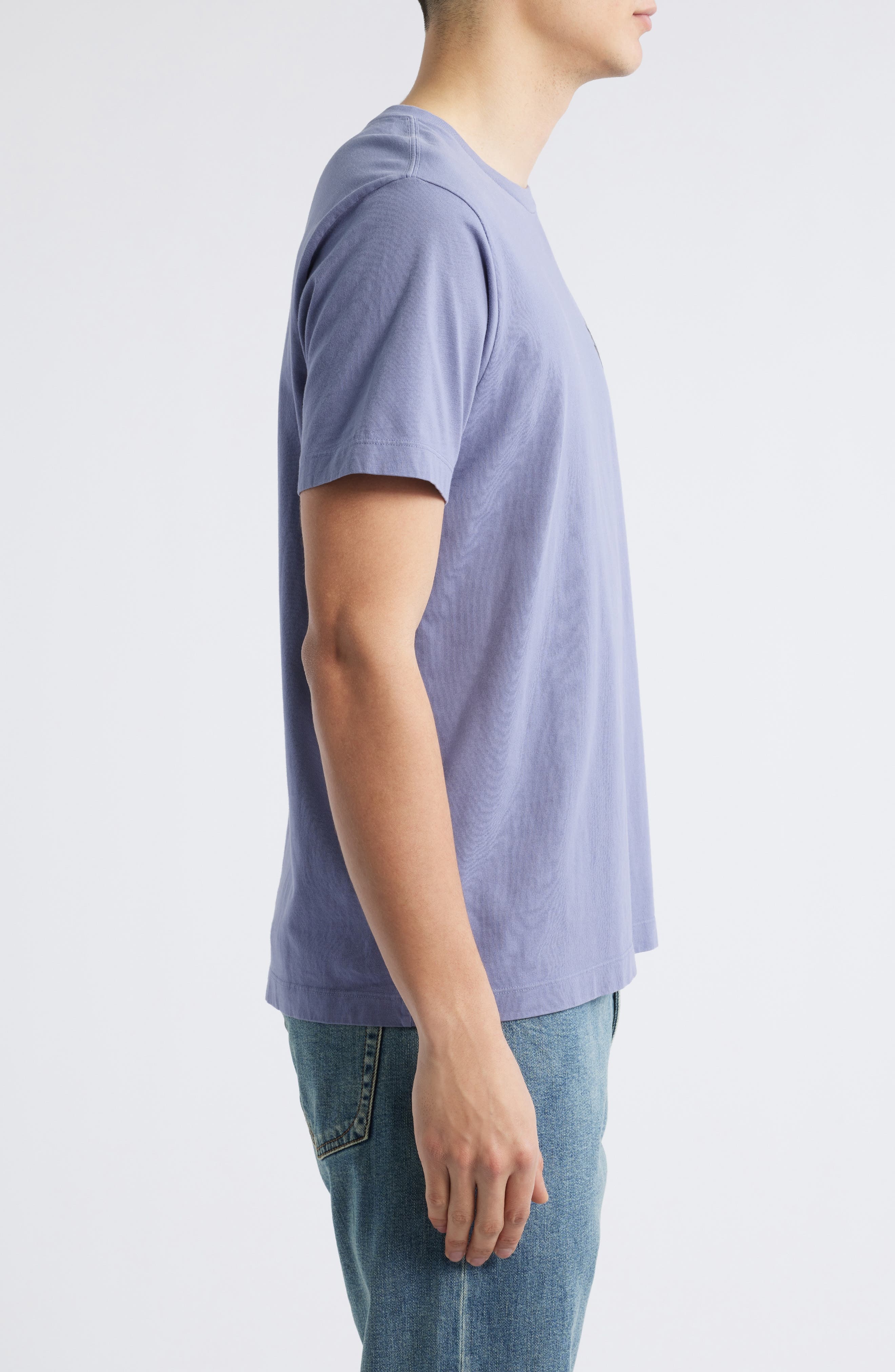 rag & bone Dagger Embroidered Cotton Graphic T-Shirt in Washed Purple at Nordstrom - 3