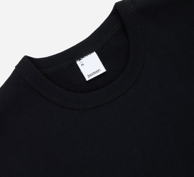 Heavyweight Boxy Long Sleeve T-shirt - Black 5