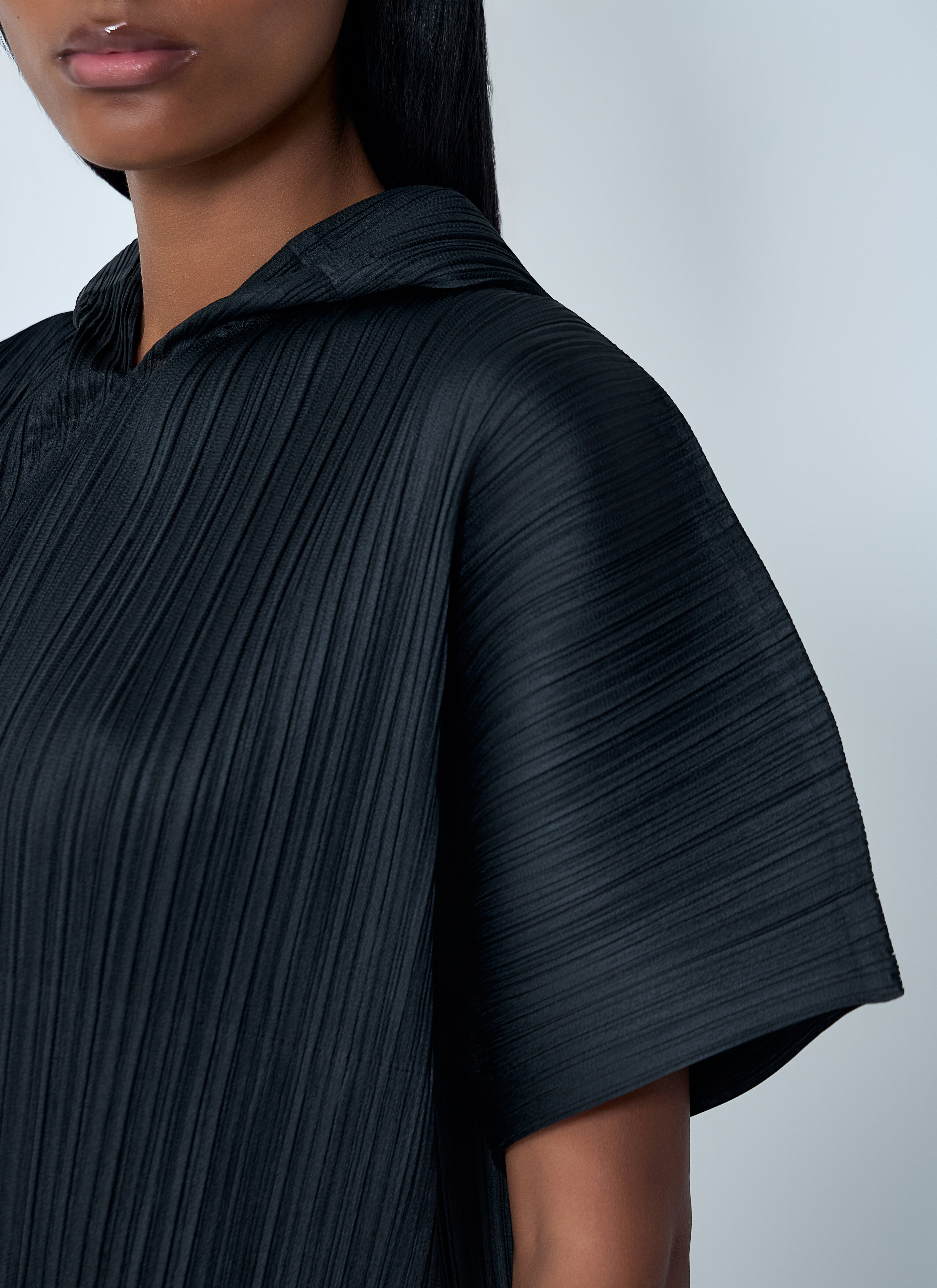 Hooded Pleated Shirt - 5