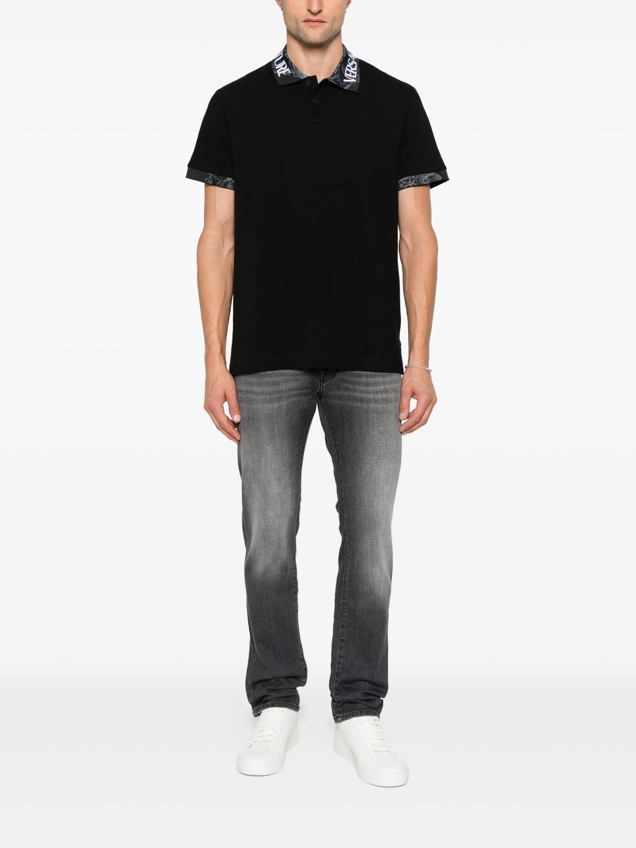 Versace Jeans Couture Logo-print Collar Polo Shirt - 2