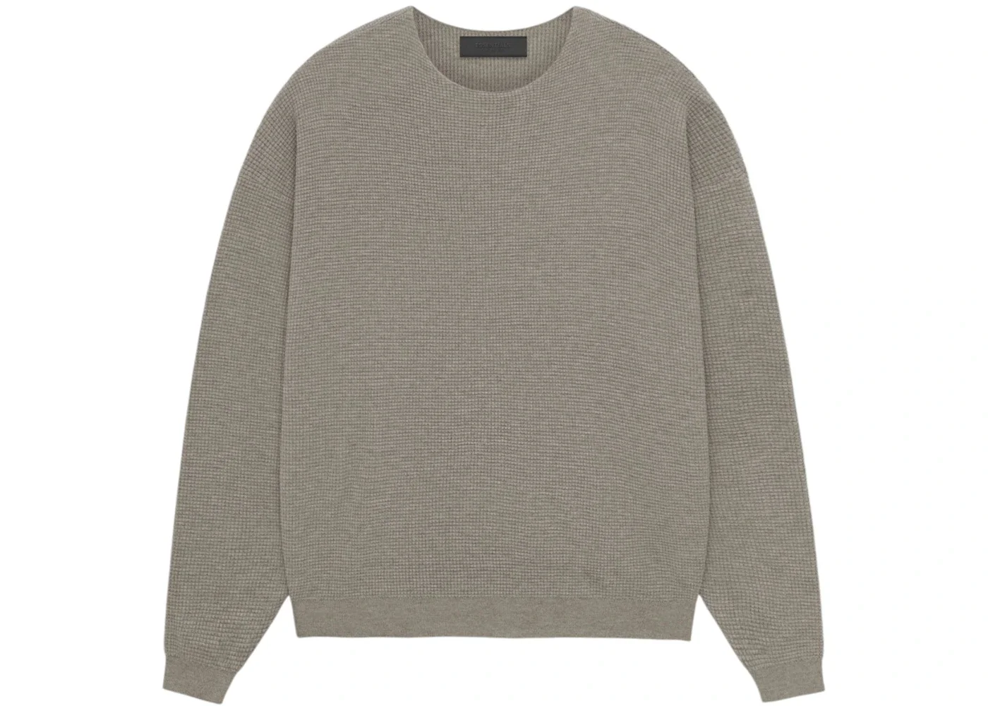 Fear of God Essentials Waffle Crewneck Sweater Heather Gray - 1