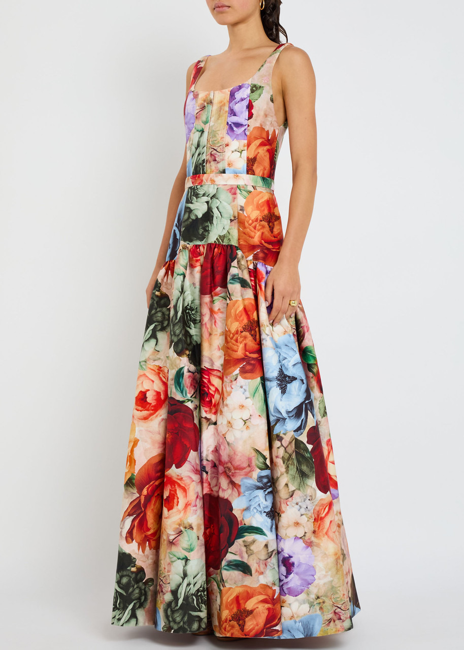 Alice + Olivia Diana Floral-print Sateen Gown - 2