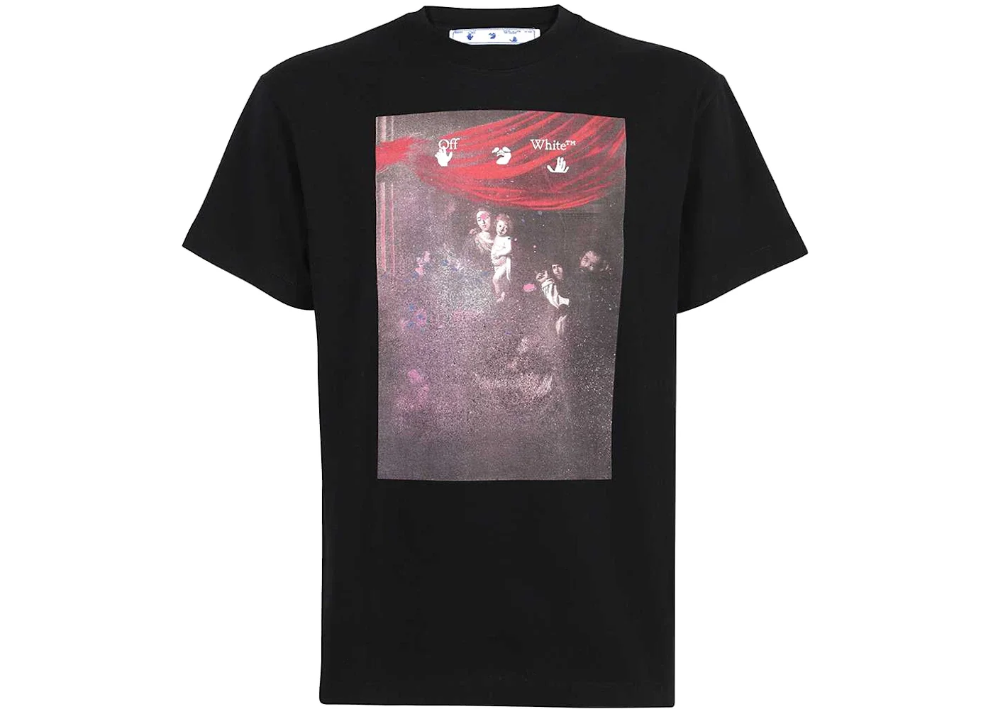 OFF-WHITE Sprayed Caravaggio S/S Over Tee Black/White - 1