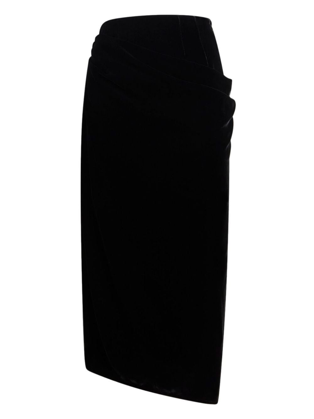 velvet midi skirt - 7
