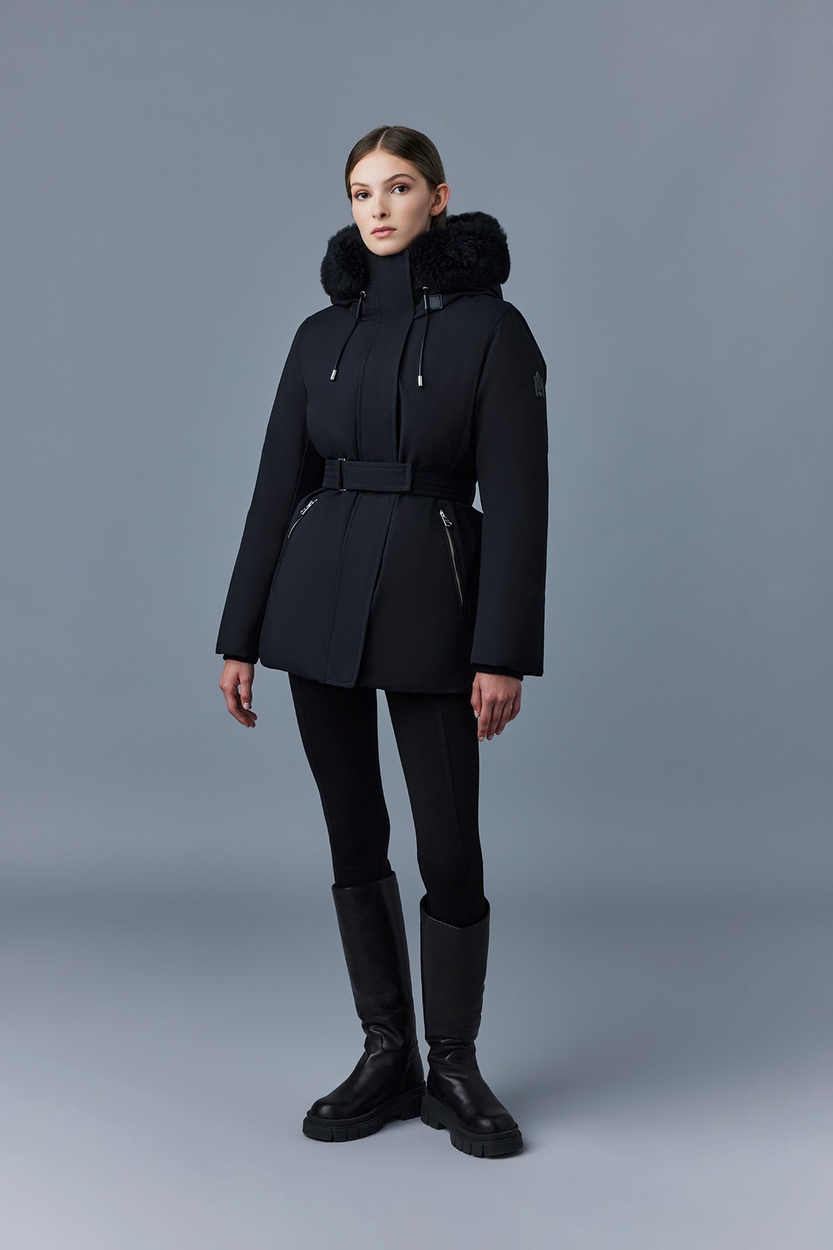 JENI 2-in-1 down parka with removable bib and sheepskin trim - 1