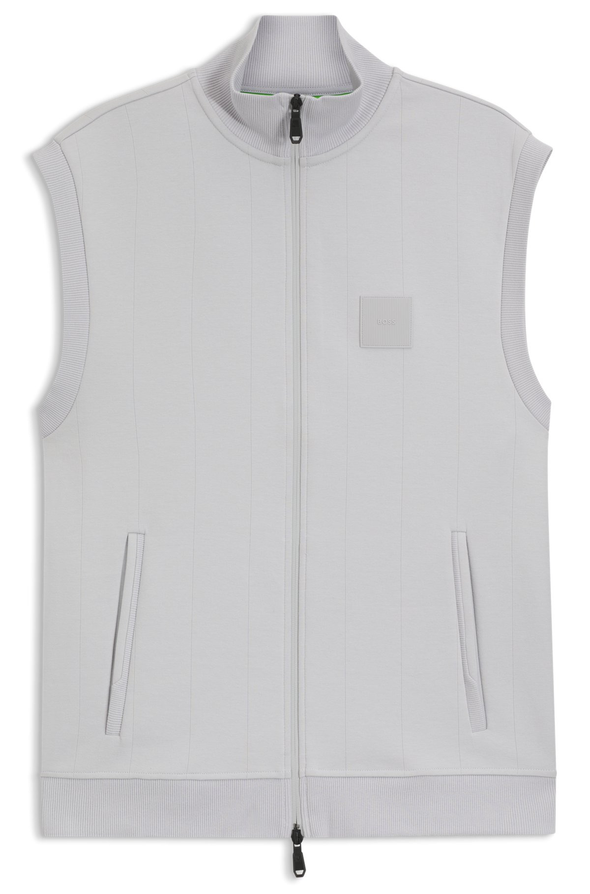 SLEEVELESS ZIP-UP SWEATSHIRT IN COTTON - 1