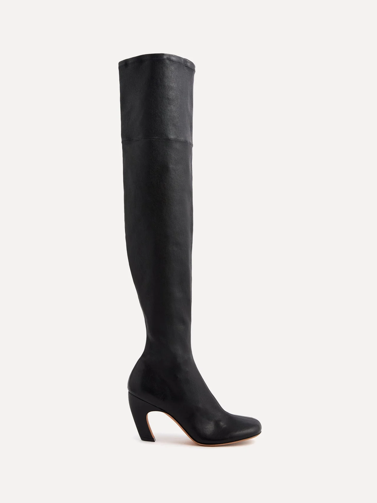 Mica Tall Boot / Black Stretch Leather - 1